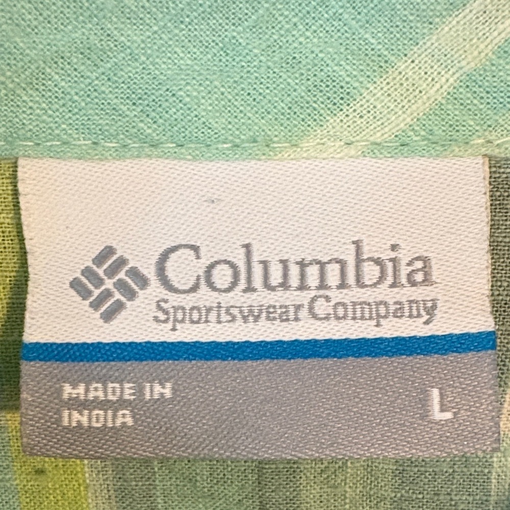 Columbia Women's Linen Style Plaid Button Down - Large - Picture 2 of 11
